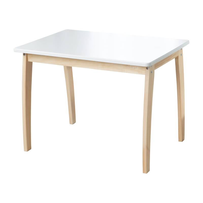 roba Kindertisch aus Massivholz & MDF, Tischplatte weiß lackiert, HxBxT: 56 x 76 x 52 cm von roba