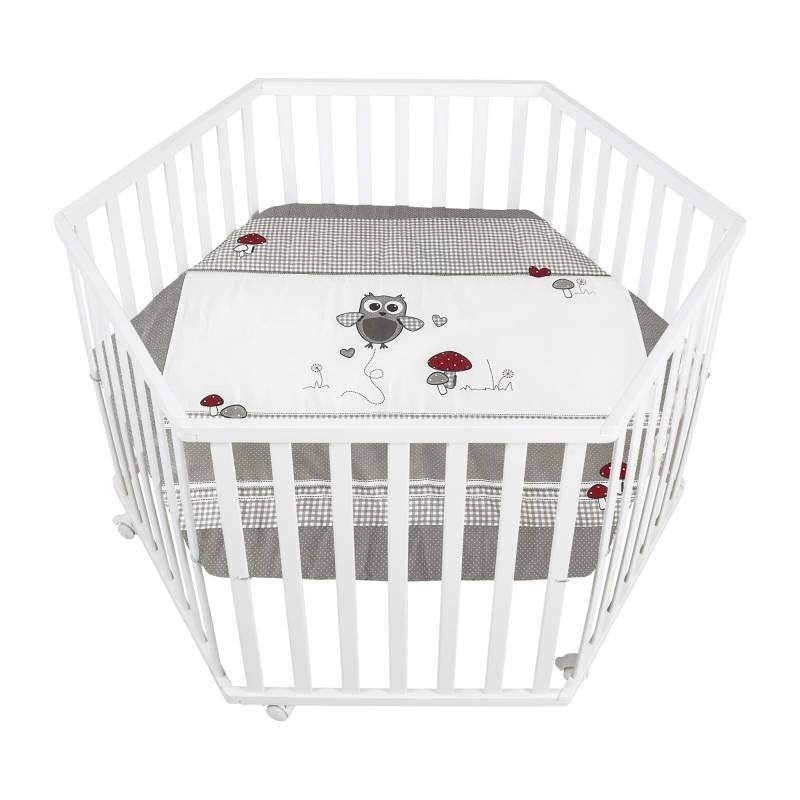 roba Laufgitter 'Adam & Eule' 6-eckig, inkl. Schutzeinlage, Holz weiß roba Laufgitter 'Adam & Eule' 6-eckig, inkl. Schutzeinlage, Holz weiß von roba