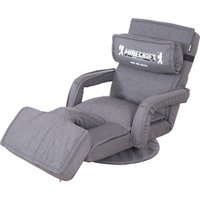 roba Minecraft Loungesessel mit Beinen und Armlehne - 62x60x80cm - grau - Holz / Polyester / Schaumstoff von roba