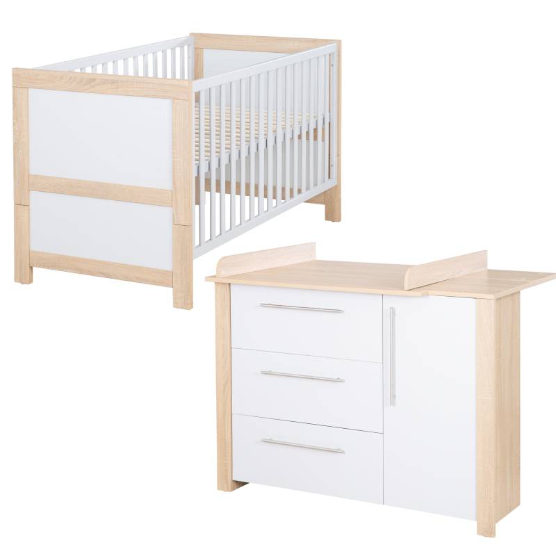 roba Möbelset 'Matilda', inkl. Baby-/Kinderbett 70 x 140 cm & Wickelkommode von roba