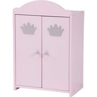 roba Puppenkleiderschrank 2-türig „Prinzessin Sophie“, rosa lackiert, inkl. Kleiderstange und Boden von roba