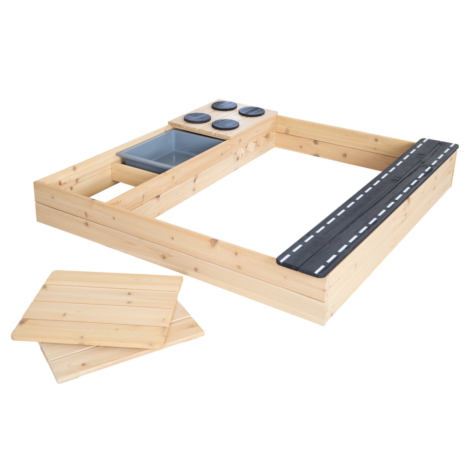 roba Street & Play Sandkasten aus Holz mit Kochplatte und Spielwanne inkl. Abdeckungen roba Street & Play Sandkasten aus Holz mit Kochplatte und Spielwanne inkl. Abdeckungen von roba