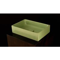 Waschtisch Aus Mintfarbenem Beton Handgefertigtes Rechteckiges Waschbecken Waschtisch Aus Mintfarbenem Beton Handgefertigtes Rechteckiges Waschbecken von robertotiranti