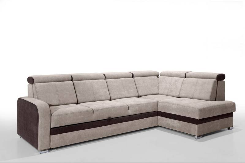 robin Ecksofa mit bettfunktion Eckcouch Kopfstützen mit Abnehmbare Rückenkissen von robin