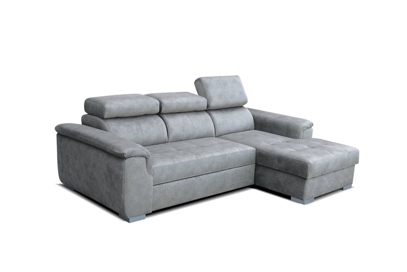 robin Ecksofa Silver L-förmiges Sofa mit Schlaffunktion Bettkasten Modulares Sofa von robin