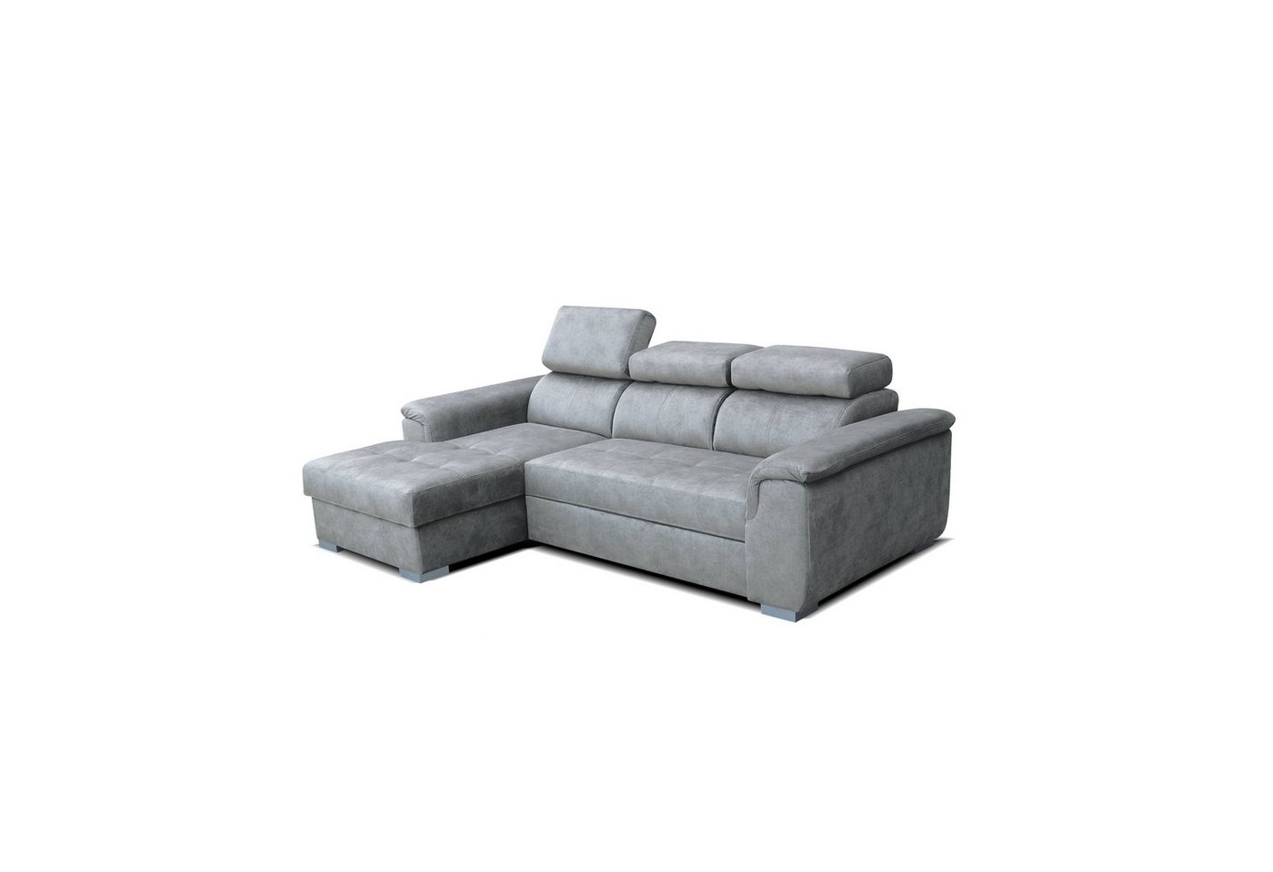 robin Ecksofa Silver L-förmiges Sofa mit Schlaffunktion Bettkasten Modulares Sofa von robin