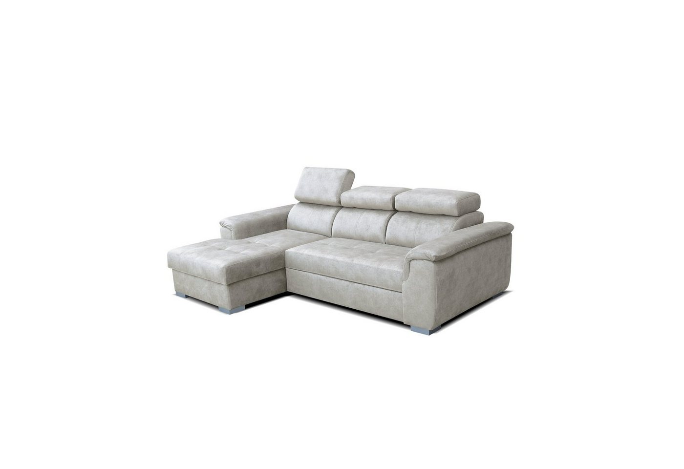 robin Ecksofa Silver L-förmiges Sofa mit Schlaffunktion Bettkasten Modulares Sofa von robin