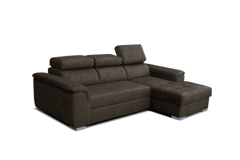 robin Ecksofa Silver L-förmiges Sofa mit Schlaffunktion Bettkasten Modulares Sofa von robin