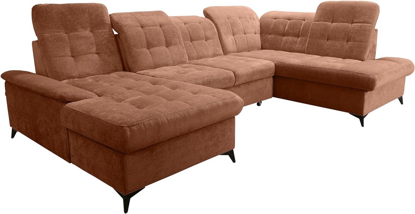 robin Ecksofa Sofa Eckcouch Schlafcouch Freistehend VerstellbarerBettkasten NEO U von robin