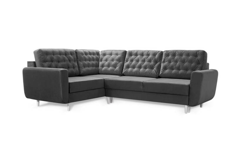robin Sofa L-Form Sofa mit Schlaffunktion, 2 Bettkästen & Kissen von robin