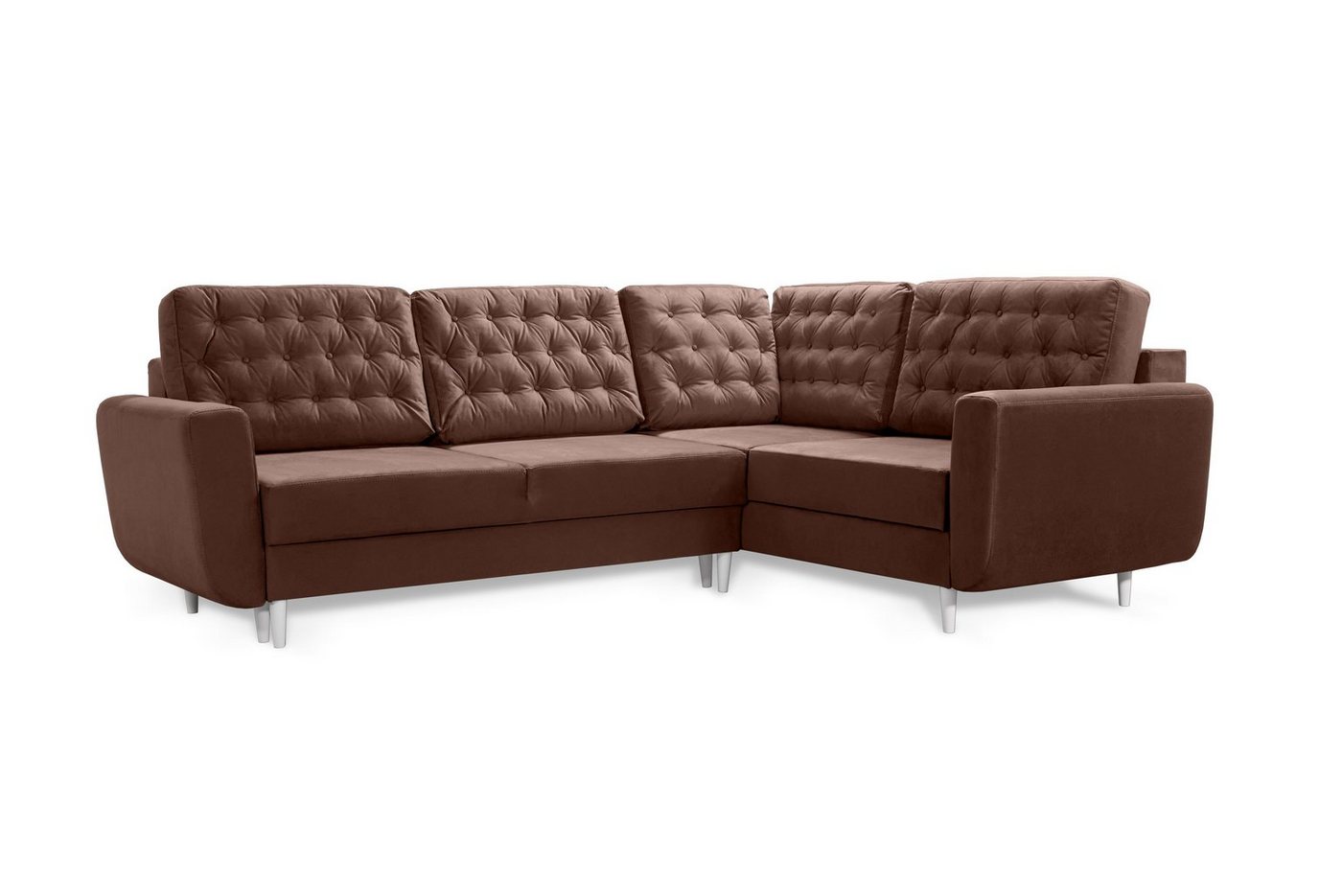 robin Sofa L-Form Sofa mit Schlaffunktion, 2 Bettkästen & Kissen von robin