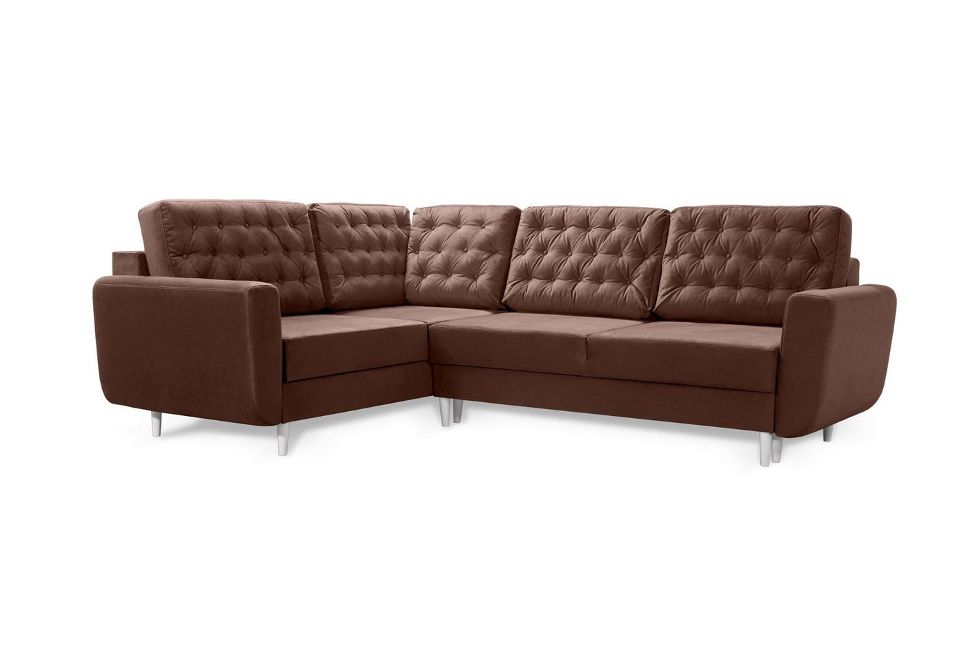 robin Sofa L-Form Sofa mit Schlaffunktion, 2 Bettkästen & Kissen von robin