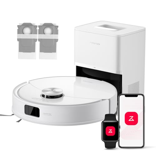 roborock Q10 S5+ Set Saugroboter mit Wischfunktion, 10.000 Pa HyperForce Saugkraft, Dual Anti-Tangle System, Auto Lifting Mopping, Ideal für Tierhaare, Teppiche, Hartböden (Weiß) von roborock