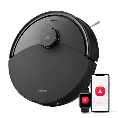 roborock Q10 X5 Saugroboter mit Wischfunktion, 10.000 Pa Saugkraft, Dual Anti-Tangle System, JawScrapers Bürste, intelligente Hindernisvermeidung, Saug und Wischroboter für Tierhaare&Teppiche, Schwarz von roborock