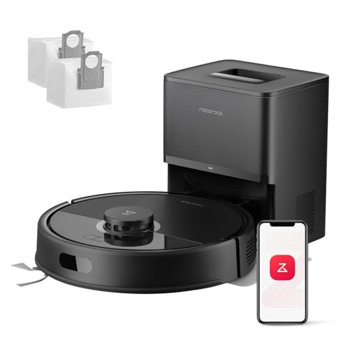 roborock Q7 L5+ Set Saugroboter mit Automatischer Staubentleerung, Dual Anti-Tangle System, 8.000 Pa Saugkraft, Elektronischer Wassertank, LiDAR-Navigation, Ideal für Teppiche und Tierhaar(Schwarz) von roborock