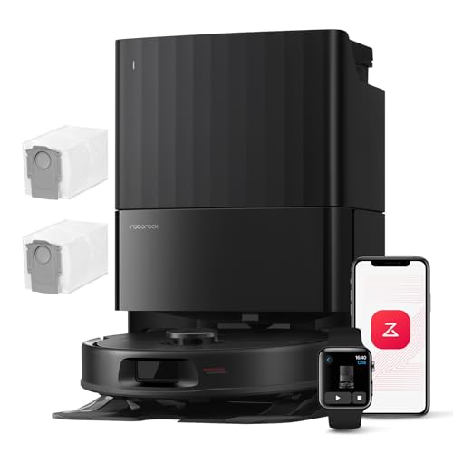 roborock Qrevo Serie Saugroboter mit Wischfunktion, 8000Pa Saugkraft(verbessert von Qrevo S), Anti-Verfilzungs-Seitenbürste, Hindernisvermeidung, LiDAR-Navigation, All-in-One Dock,Schwarz(QV 35A Set) von roborock