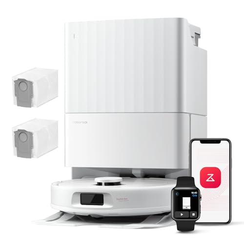 roborock Qrevo Serie Saugroboter mit Wischfunktion, 8000Pa Saugkraft(verbessert von Qrevo S), Anti-Verfilzungs-Seitenbürste, Hindernisvermeidung, LiDAR-Navigation, All-in-One Dock, Weiß(QV 35A Set) von roborock