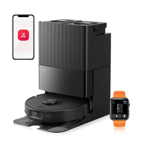 roborock Qrevo Edge S5A Saugroboter mit Wischfunktion,Dual Anti-Tangle-System,17.000Pa,FlexiArm Design Kantenreinigung, Hebarem Wischmopp,75℃ Heißwasser-Moppwäsche (Schwarz) von roborock