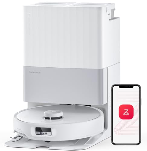 roborock Qrevo Edge Saugroboter mit Wischfunktion, Dual Anti-Tangle-System, AdaptiLift™ Chassis, 18.500Pa, FlexiArm Design™ Kantenreinigung, Hebarem Wischmopp, 75℃ Heißwasser-Moppwäsche, „Hello Rocky“ von roborock