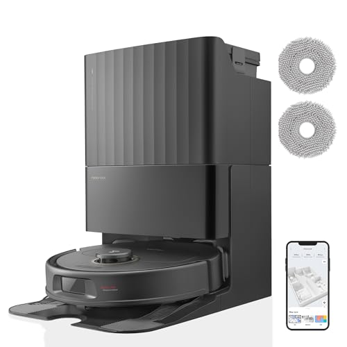 roborock Qrevo Pro Set Saugroboter mit Wischfunktion&Hebarem Wischmopp, 7000Pa, FlexiArm Design™ Kantenreinigung, 60 °C Heißwasser-Moppwäsche, zusätzlich 2 Wischmops, Roboterstaubsauger-Set(Schwarz) von roborock