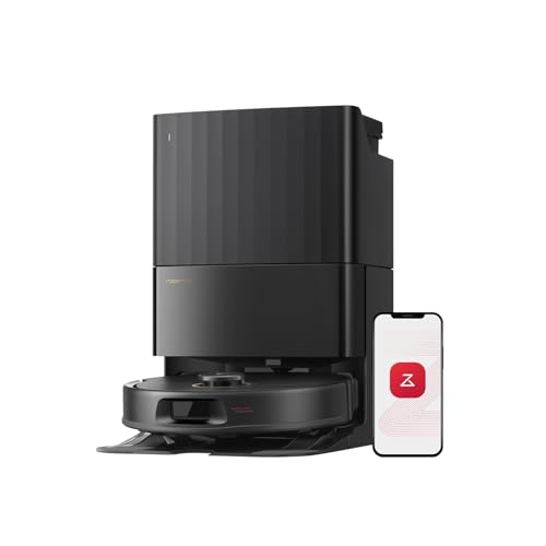 roborock Qrevo S5V Saugroboter mit Wischfunktion&Hebarem Wischmopp, 12.000Pa Saugkraft, Zero-Tangle System, Warmlufttrocknung, Intelligente Hindernisvermeidung, Multifunktions-Dockingstation (Schwarz) von roborock