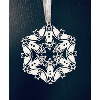 Raum Raumschiff Rakete Planet Stem Stern Astronaut Astronom Nerd Geek Schneeflocke Weihnachten Urlaub Baum Laser Cut Acryl Ornament von robyriker