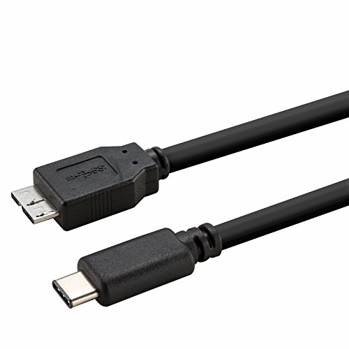 rocabo 1273 1,8m USB 3.1 auf Micro-USB 3.0 Kabel – Stecker Typ C auf Micro Typ B – Premium Datenkabel/Ladekabel 5 Gb/s geeignet – Superspeed – für Festplatten, Tablets, Computer - Schwarz von rocabo