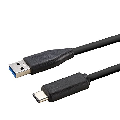 rocabo 1270 1m USB 3.1 auf 3.0 Kabel – Stecker Typ C auf Typ A – Premium Datenkabel/Ladekabel – 5 Gb/s geeignet – Superspeed – für Festplatten, Tablets, Computer und viele mehr - Schwarz von rocabo