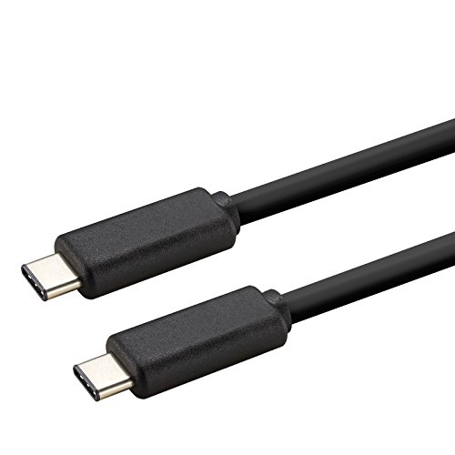 rocabo 1267 1m USB-C 3.1 Kabel – Stecker Typ C auf Typ C – Premium Datenkabel/Ladekabel – 10Gb/s geeignet – Power Delivery – für USB-Festplatten und Grafikkarten - Schwarz von rocabo
