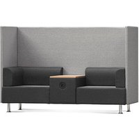 rocada 2-Sitzer Besprechungsecke Soft Seating schwarz, grau grau Stoff von rocada