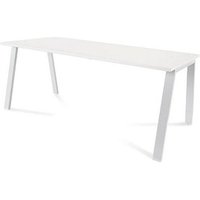 rocada BLANCA Schreibtisch weiß/weiß rechteckig, 4-Fuß-Gestell weiß 180,0 x 80,0 cm von rocada