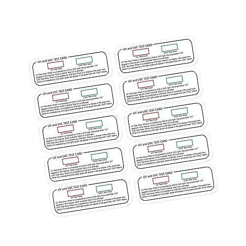 rockible 10 Stück UVC Light Test Card, UVC-Lichttestkarte, UV-Testkarte UVC-Teststreifen Wellenlänge Anzeige LED Lesekarte für UVA-UVB-Gerät Telefonreiniger Handlichtstab Und Andere Geräte von rockible