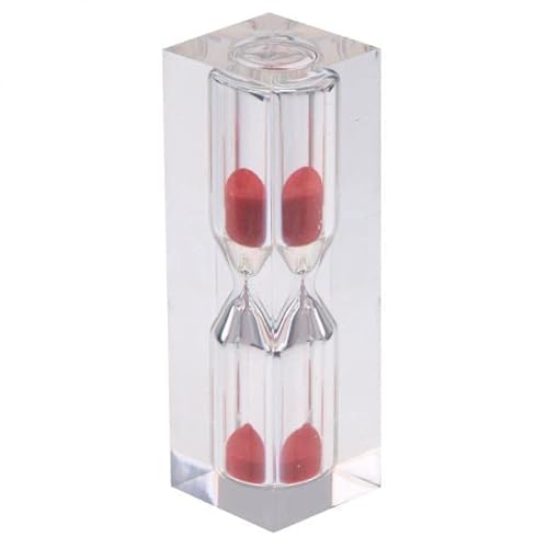 rockible 2er Set von Transparent Acryl Sanduhr Küchenuhr in Gelb, Rot, 2 STK von rockible