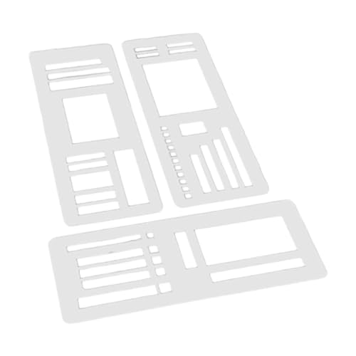 rockible 3er Set Flexible Journalschablonen für Planer, Vielseitige Handgefertigte Vorlagen, Wiederverwendbare Zeichenwerkzeuge für Kalender, Style A von rockible
