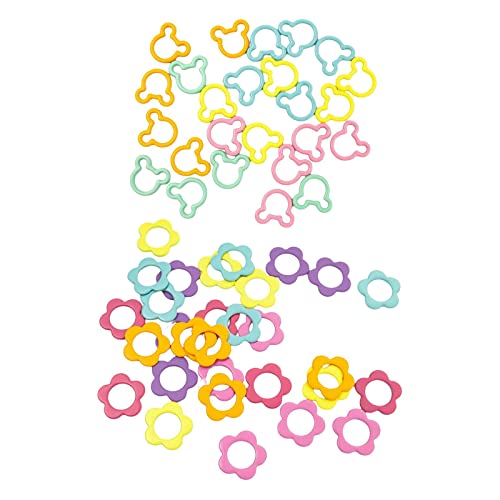 rockible 60 Stück Strickmaschenmarkierer Set für kreative Handarbeiten, Bär und Blume rockible 60 Stück Strickmaschenmarkierer Set für kreative Handarbeiten, Bär und Blume von rockible