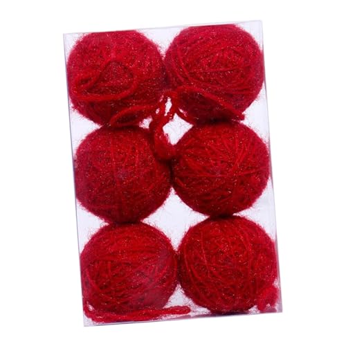 rockible 6X Weihnachten Ball Ornamente Weihnachten Decor Baubles Baum Hängen Dekorationen für Party, Bordeauxrot rockible 6X Weihnachten Ball Ornamente Weihnachten Decor Baubles Baum Hängen Dekorationen für Party, Bordeauxrot von rockible