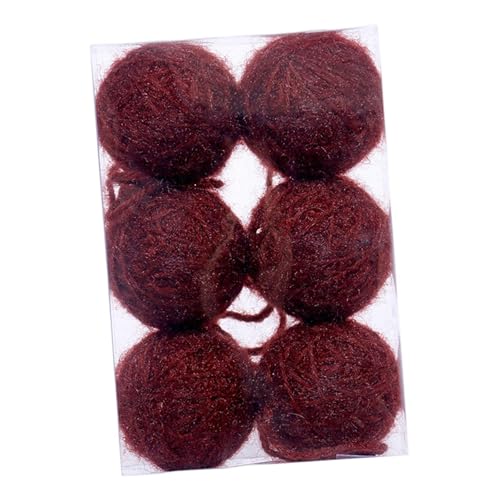 rockible 6X Weihnachten Ball Ornamente Weihnachten Decor Baubles Baum Hängen Dekorationen für Party, Roter Kaffee von rockible