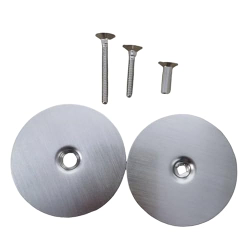 rockible Abdeckplatte für Türknauflöcher, 6,7 cm, rund, Türlochfüller mit Schraube für Schubladen, Schlafzimmer, gewerbliche Wohnheimschränke, Argent von rockible