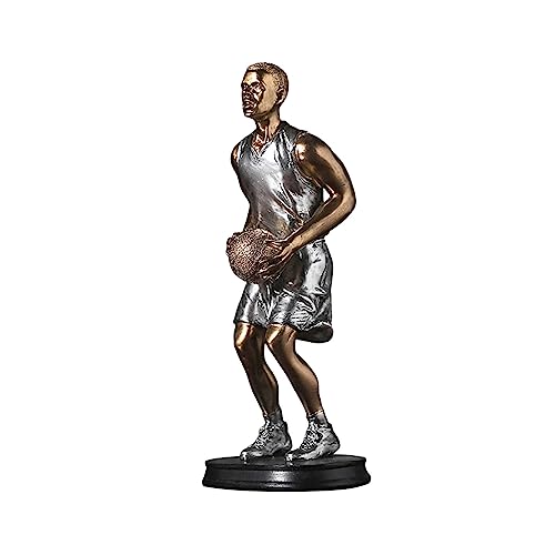 rockible Basketball-Spieler-Statue, Kunstharz-Skulptur, Basketball-Jungen-Figuren für das Esszimmer, Stil a von rockible