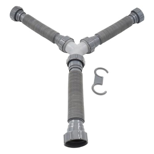 rockible Doppeltes Abflussrohr für Waschbecken, flexibel, zu verwenden, professionell, auslaufsicher, erweiterbar, Ersatz für Waschbecken, rockible Doppeltes Abflussrohr für Waschbecken, flexibel, zu verwenden, professionell, auslaufsicher, erweiterbar, Ersatz für Waschbecken, von rockible