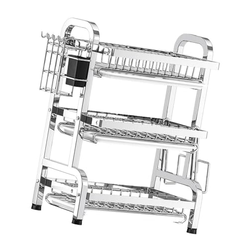 rockible Geschirrständer Spüle Regal Abtropfschale mit Abtropffläche für Home Bar Buffet Hotel, 43 cm X 23.5 cm X rockible Geschirrständer Spüle Regal Abtropfschale mit Abtropffläche für Home Bar Buffet Hotel, 43 cm X 23.5 cm X von rockible