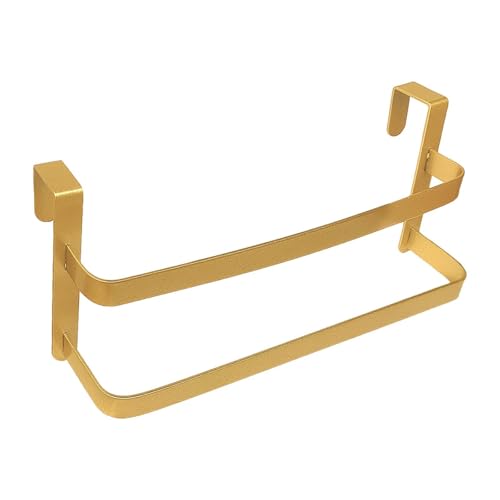 rockible Handtuchhalter über der Tür, Handtuchstange Twin ohne Bohren, Handtuchhalter mit Doppelstange zum Einhängen an Schublade Schranktür, Tür-Hängeregal aus Metall für Badezimmer Küche, Gold rockible Handtuchhalter über der Tür, Handtuchstange Twin ohne Bohren, Handtuchhalter mit Doppelstange zum Einhängen an Schublade Schranktür, Tür-Hängeregal aus Metall für Badezimmer Küche, Gold von rockible