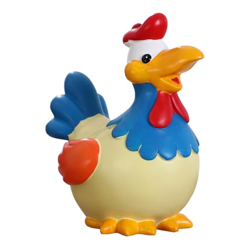 rockible Huhn Geld Bank Huhn Sparschwein Desktop Ornament Sammeln Figuren Geld Container, Blau von rockible