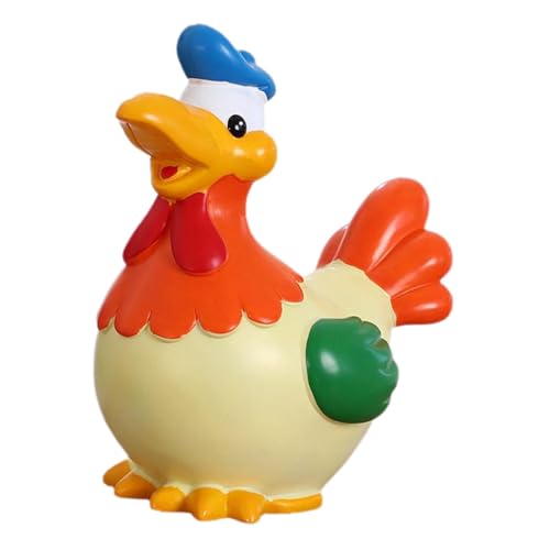 rockible Huhn Geld Bank Huhn Sparschwein Desktop Ornament Sammeln Figuren Geld Container, Rot von rockible