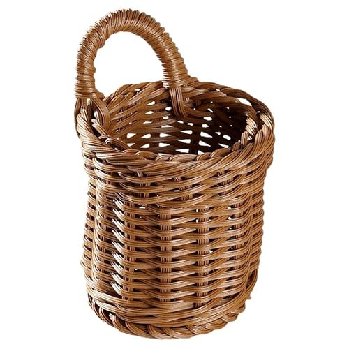 rockible Kleiner gewebter Wandkorb zum Aufhängen, multifunktionaler Blumenhalter, Aufbewahrungsbehälter für Gemüse, Schlüssel, Obst, Schrank, Spielzeug rockible Kleiner gewebter Wandkorb zum Aufhängen, multifunktionaler Blumenhalter, Aufbewahrungsbehälter für Gemüse, Schlüssel, Obst, Schrank, Spielzeug von rockible