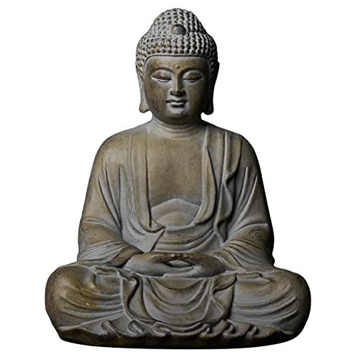 rockible Meditierende Buddha-Statue Feng Shui Figur Buddhismus Skulptur Sammlerstücke für Schlafzimmer Eingangsdekoration von rockible
