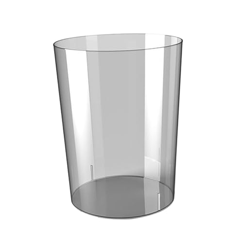 rockible Mülleimer Müll Behälter Transparent Papierkorb Mülleimer für Küche Bad, grau M von rockible