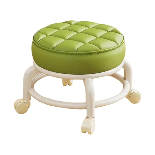 rockible Niedriger Rollsitz, Kleiner Stuhl, Rollhocker, 360° drehbar, für Küche, Salon, Zuhause, Friseur von rockible