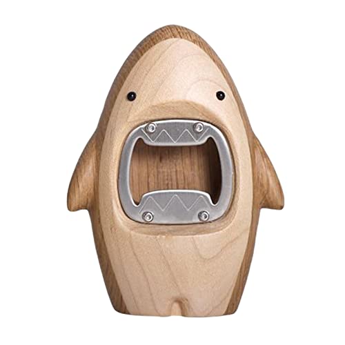 rockible Origineller Holzflaschenöffner in Hai-Design für gesellige Runden, Weiß rockible Origineller Holzflaschenöffner in Hai-Design für gesellige Runden, Weiß von rockible