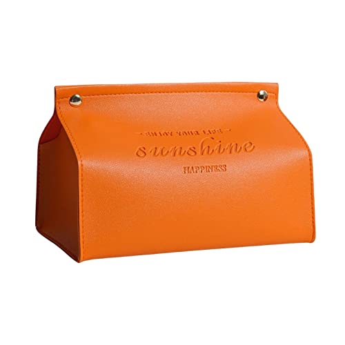 rockible Taschentuchbox-Abdeckungshalter, Kosmetiktuchhalter, Papieraufbewahrungshalter, Serviettenspender für Arbeitsplatten, Schminktische und Tische, Orange von rockible